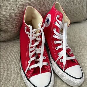 Converse Red Canvas High-Tops